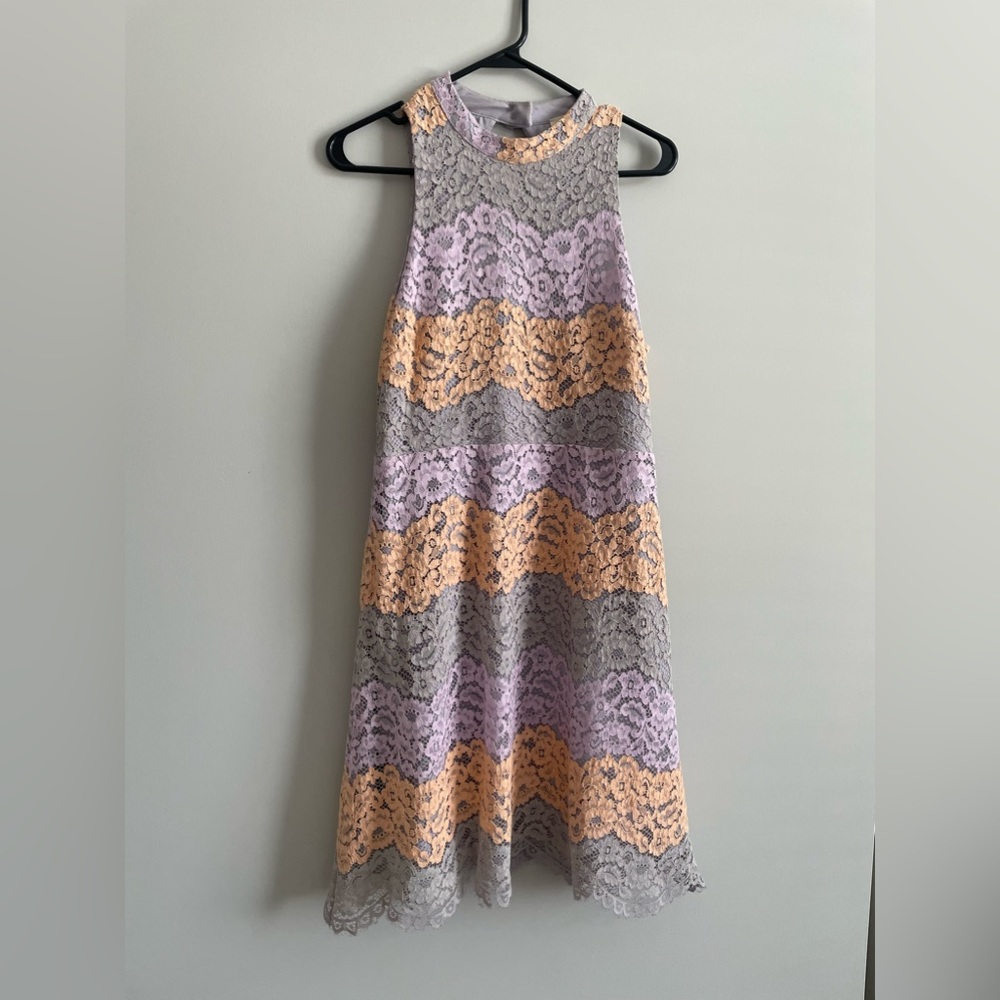 Lace Striped Dress